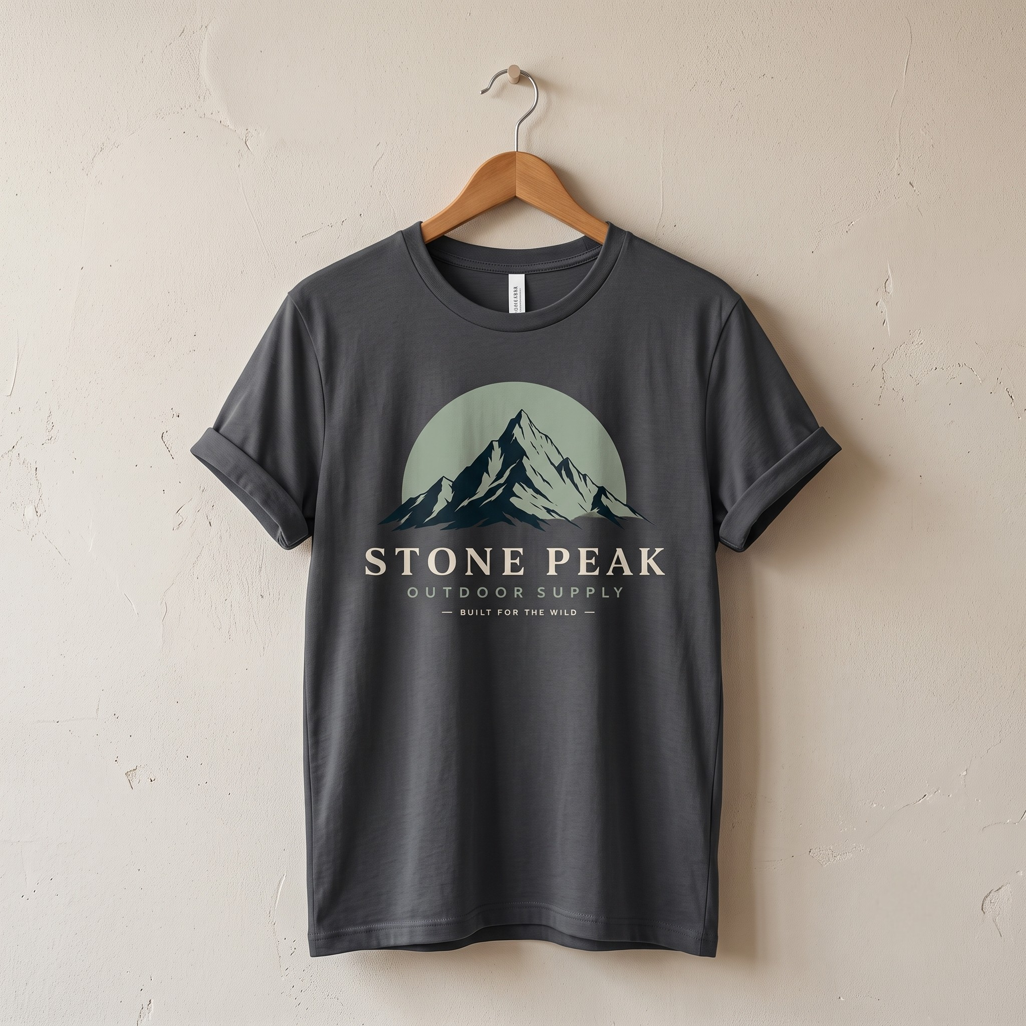 Stone Peak Mountain Graphic T-Shirt | Bella+Canvas 3001 | Outdoor Adventure Tee