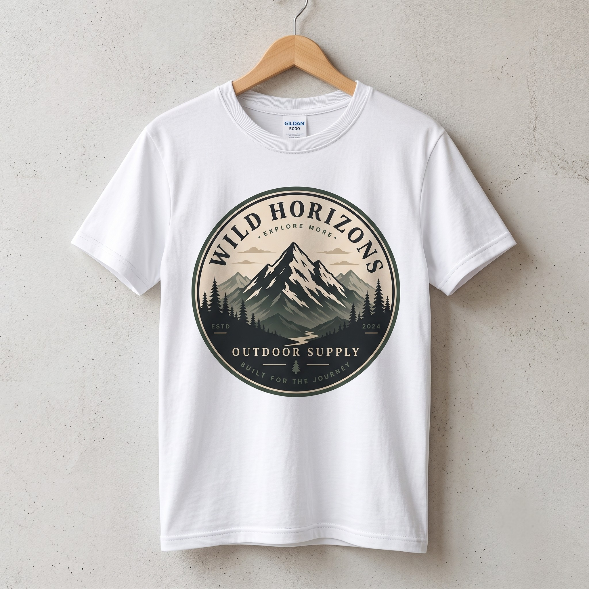 Mountain Explorer Graphic T-Shirt | Unisex Gildan 5000 Hiking Tee